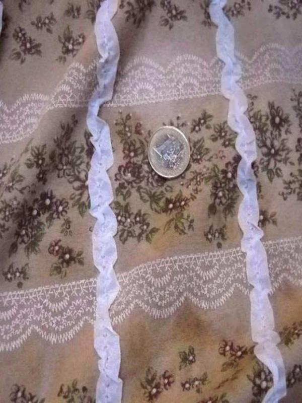 Jersey coton imprime avec rajout de rubans