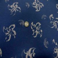 Jersey coton imprime fleurs ton bleu5