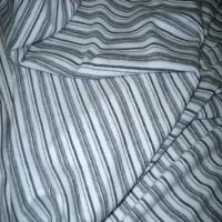 Jersey coton lycra blanc imprime rayures grise2