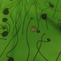 tissu jersey coton lycra dans la largeur vert anis et noir pas cher