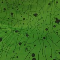 vente de tissu jersey coton lycra dans la largeur vert anis et noir