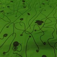 tissu jersey coton lycra dans la largeur vert anis et noir