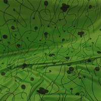 jersey coton lycra dans la largeur vert anis et noir