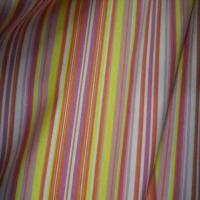 Jersey coton lycra imprime rayures ton jaune orange