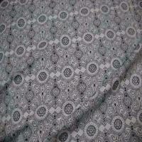 Jersey coton lycra imprime ton gris