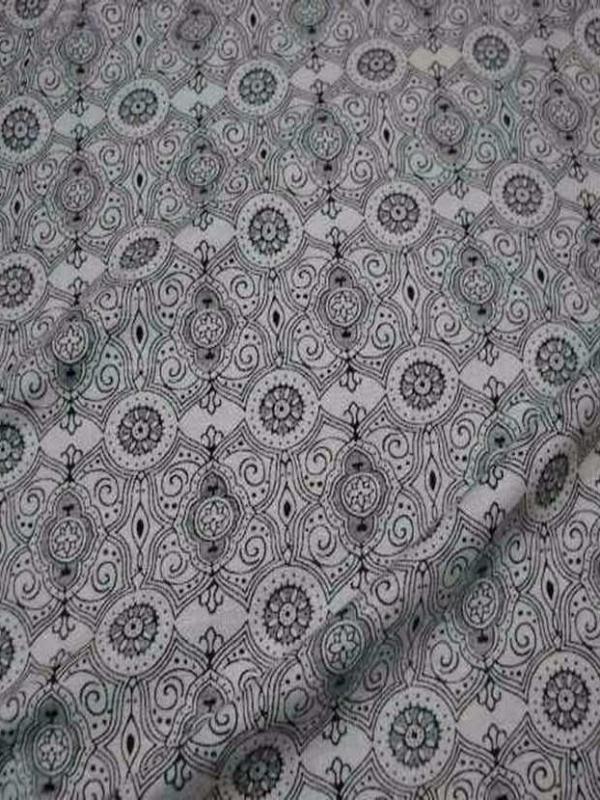 Jersey coton lycra imprime ton gris