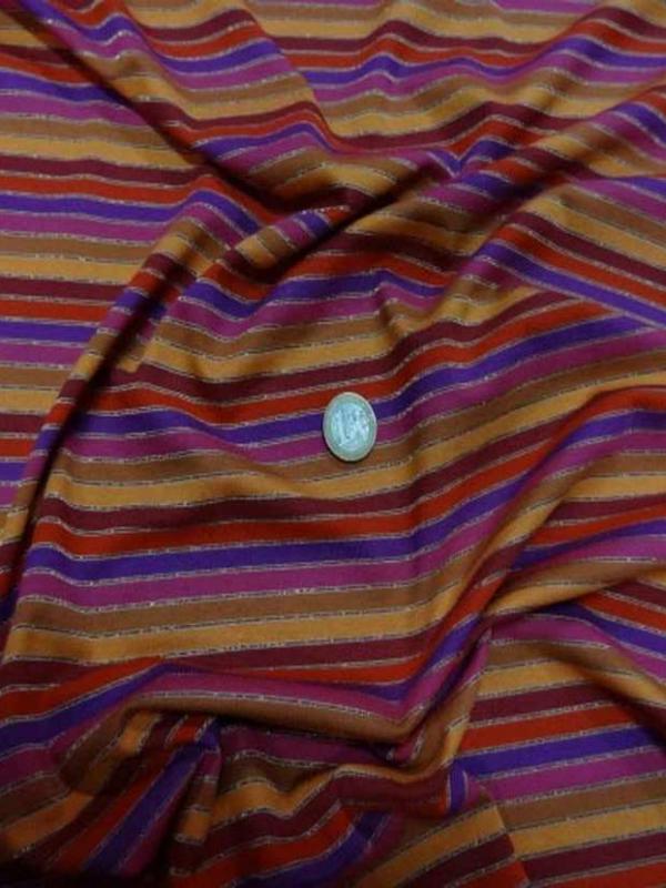 Jersey coton lycra lurex a rayures