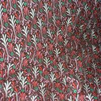 Jersey coton lycra marron imprime fleurs9