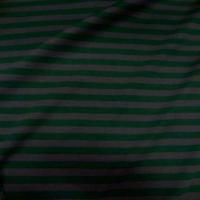 Jersey coton raye vert et gris