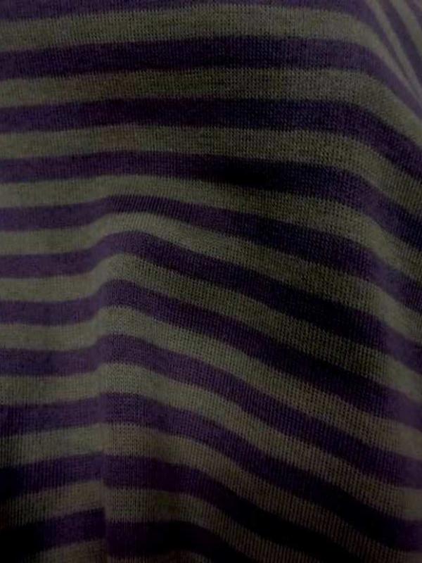 Jersey coton raye violet gris