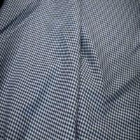 Jersey coton ton bleu marine blanc imprime vichy