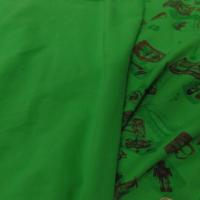 tissu jersey coton vert imprimé motifs bordeaux