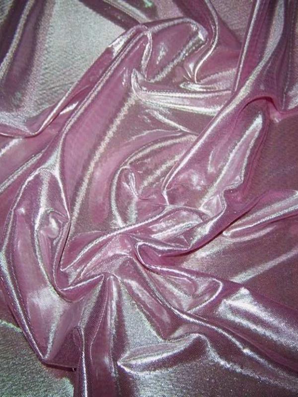 Jersey laser ton rose reflets blanc metal