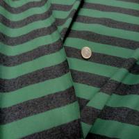 Jersey lycra en coton gris raye vert5 1