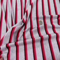 Jersey lycra gris chine a rayures