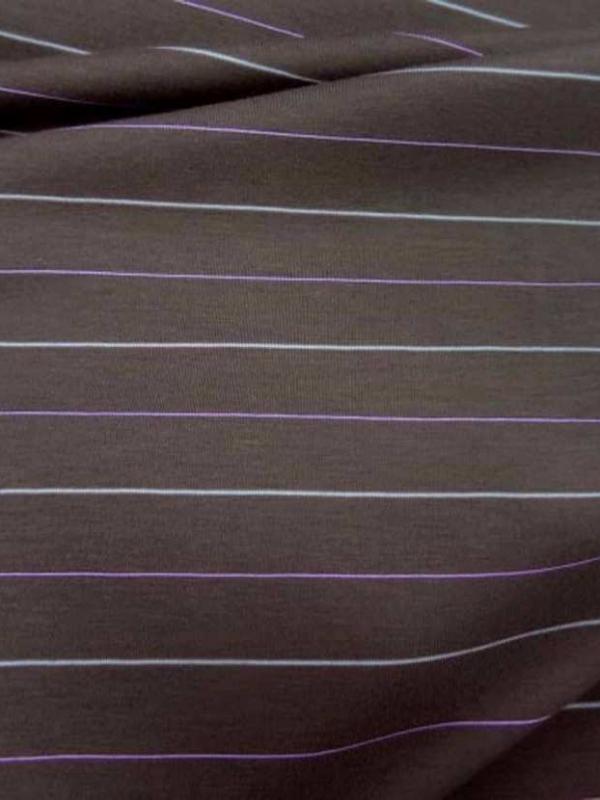 Jersey lycra taupe raye