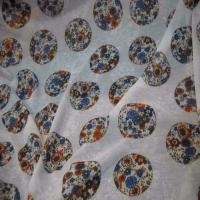 vente de tissu jersey mélangé blanc imprimé