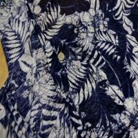 Jersey melange ton bleu bleu imprime fleurs1