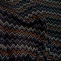 Jersey melange ton noir marron imprime