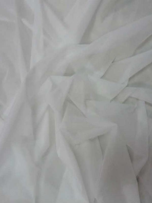 Jersey polyester fin blanc doublure maille 