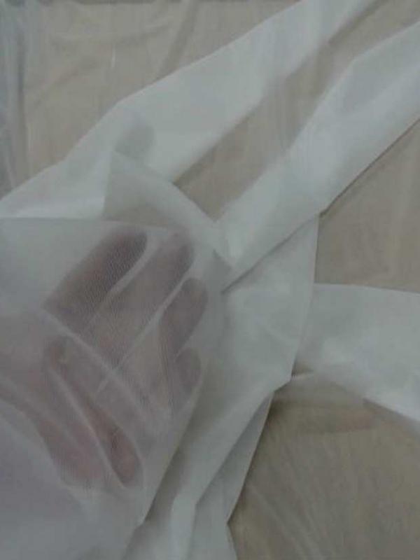 Jersey polyester fin blanc doublure maille 
