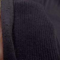 Jersey ton gris a cotes apparence velours
