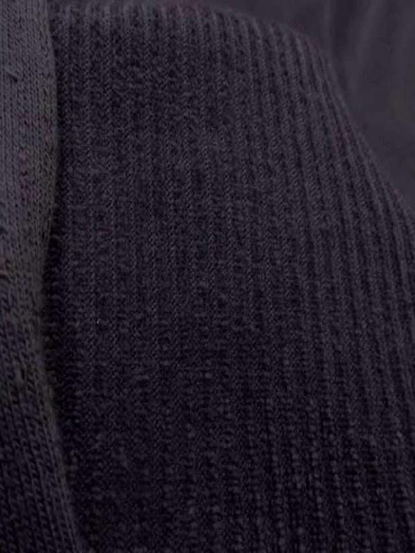 Jersey ton gris a cotes apparence velours