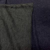 Jersey viscose lycra double face gris et bleu chine