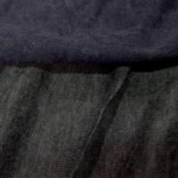 jersey viscose lycra double face gris et bleu chiné