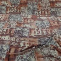 tissu jersey viscose lycra imprimé ton, beige, marron en ligne