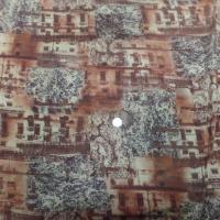 tissu jersey viscose lycra imprimé ton marron