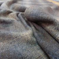 vente de tissu lainage a carreaux ton marron