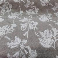 tissu laine bouillie beige a motifs façonné blanc cassé