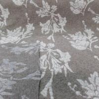 tissu laine bouillie beige a motifs façonné blanc cassé