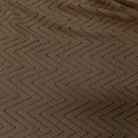 lainage dévoré sur résille motifs chevron ton marron
