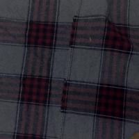 Lainage gris a carreaux style ecossais rouge bordeaux