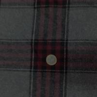 Lainage gris a carreaux style écossais rouge bordeaux