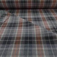 Lainage laiger a carreaux marron gris 1