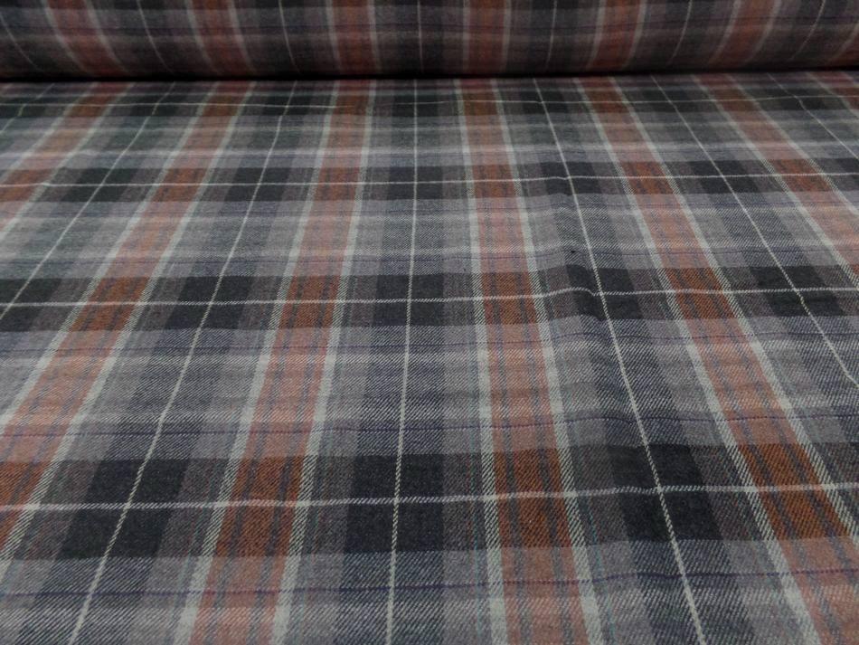 Lainage laiger a carreaux marron gris0 1