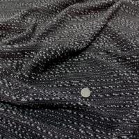 Lainage léger extensible petite bouclette chine noir blanc