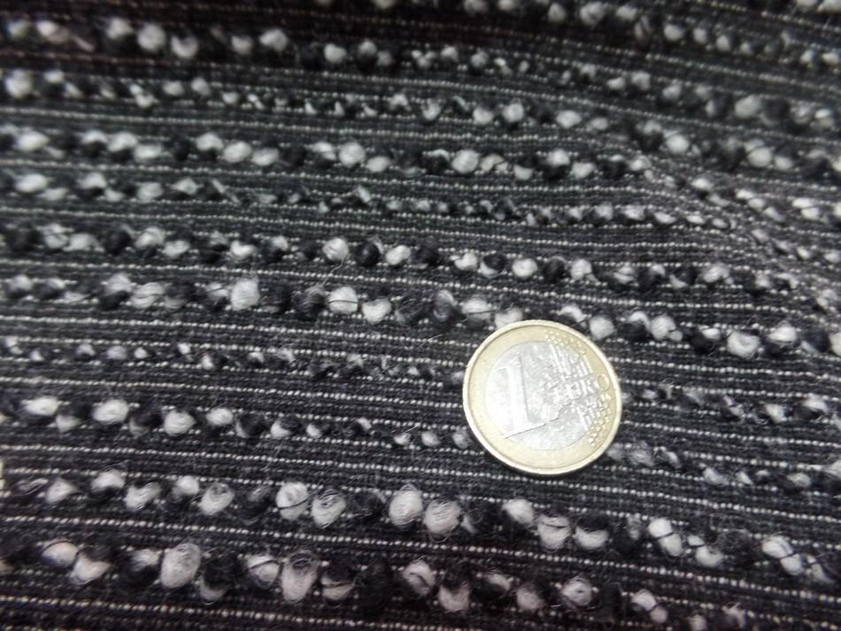 Lainage leger extensible petite bouclette chine noir blanc4