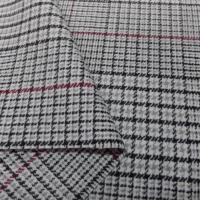 Lainage melange pied de poule motifs carreaux
