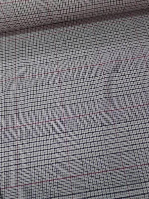 Lainage melange pied de poule motifs carreaux