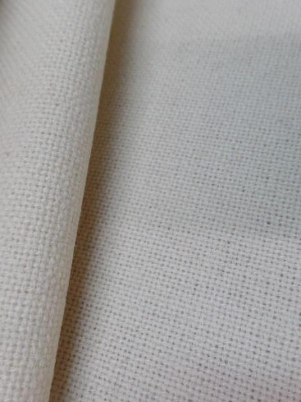 Laine 100 blanc casse tissage quadrille