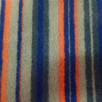 Laine bouillie beige a rayure ton bleu marron et orange04