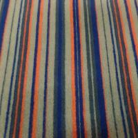 Laine bouillie beige a rayure ton bleu marron et orange