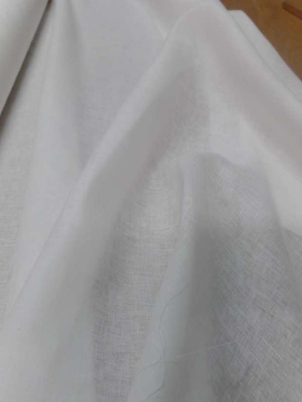 TISSU Lin 100% blanc en 1 45m de large