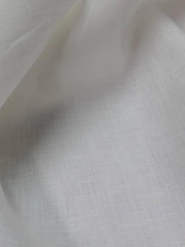 Lin 100 fin blanc casse 100 gr m en 1 55m de large