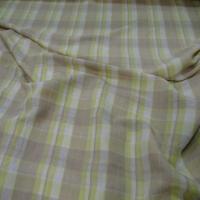 Lin a rayures beige blanc casse et jaune safran