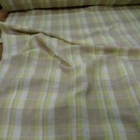 Lin a rayures beige blanc casse et jaune safran0